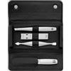 ZWILLING set manicure kit pedicure in pelle bovina 4 pezzi tagliaunghie di