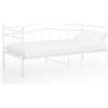 vidaXL Divano letto Struttura letto in metallo bianco 90x200 cm