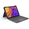 Logitech Folio Touch - Tastiera e custodia folio - con trackpad - retroilluminata - Apple Smart connector - QWERTY - Pan-Nordic - Oxford Grey - per Apple iPad Air da 10,9 pollici (quarta generazione, quinta generazione)