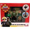 Smoby Simba 109251091038 Pompiere Sam Matthew Nicolas Malcom figure giocattolo mobili set di 3 pompieri del cartone animato Sam per bambini