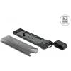 DELOCK Ext Gehäuse USB Type-C M.2 NVMe PCIe oder SATA SSD