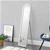 en.casa Specchio a stelo 'Arezzo' 160x40 cm rettangolare inclinabile bianco