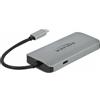 Delock 63252 DELOCK HUB USB 3.2Gen1 4Port 3xTyp-A 1xTyp-C Bu Giga LAN PD
