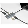 DELOCK HUB USB 3.2Gen2 Typ-C 3xTyp-A Bu 1xTyp-C Bu extern