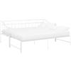 vidaXL Divano letto allungabile Struttura letto in metallo bianco 90x200 cm