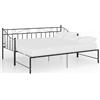 vidaXL Divano letto allungabile Struttura letto in metallo nero 90x200 cm
