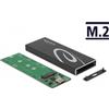Delock - Speichergehäuse - M.2 - M.2 Card / SATA 6Gb/s - USB 3,2 (Gen 2) - Schwarz (42003)