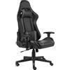vidaXL Sedia da gioco girevole in PVC grigio