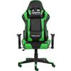 vidaXL Sedia da gioco girevole in PVC verde