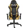vidaXL Sedia da gioco girevole Golden PVC