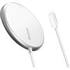 Baseus mini caricatore magnetico senza fili 15W compatibile con gli smartphone (MagSafe compatibile con iPhone) Bianco