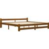 vidaXL Letto in legno massiccio pino marrone miele 200x200 cm