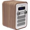 Denver Electronics Radio FM/DAB+ Bluetooth Legno/Bianco