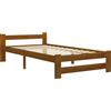 vidaXL Letto in legno massiccio pino marrone miele 100x200 cm