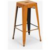 AHD Amazing Home Design sgabello da bar in metallo dal design industriale 78cm in acciaio stale - Arancione