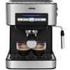 Wëasy KFX32 Macchina per caffè espresso programmabile, 850 W, 15 tazze, serbatoio da 1,6 litri, pressione della pompa 20 bar, braccio a doppia uscita, vaporizzatore, piano scalda tazze, acciaio inox, argento