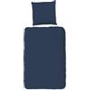 Muller Textil Hip HIP Copripiumino "uni dessin" - Blu - (140x200/220 cm) - Raso di cotone