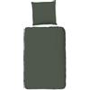 Muller Textil HIP Uni set di biancheria da letto 140x200/220 cm verde oliva