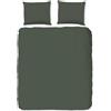 Muller Textil Biancheria da letto tinta unita verde oliva copripiumino federa letto set scelta multipla
