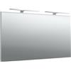 emco mee miroir lumineux LED, deux lampes à poser, 1600 x 790 mm, 449600007, 449600007