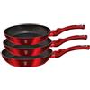 Berlinger Haus set di 3 teglie in granito 20/24/28cm Metallic Burgundy Line BH1288NF