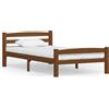 vidaXL Letto in legno massiccio pino marrone miele 90x200 cm