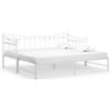 vidaXL Divano letto allungabile Struttura letto in metallo bianco 90x200 cm