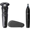 Philips Shaver Series 5000 Rasoio Elettrico Wet e Dry Lame SteelPrecision Nero