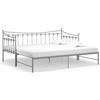 vidaXL Divano letto allungabile in metallo grigio 90x200 cm