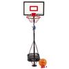 Dunlop Set da basket a 3 pezzi Dunlop: canestro con supporto, riempibile con acqua o sabbia, pallone da basket e pompa; altezza di gioco: da 165 a 205 cm