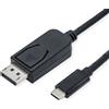 ROLINE 11.04.5835 adattatore cavo video 1 m DisplayPort USB Tipo-C Nero