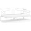 vidaXL Divano letto Struttura letto in metallo bianco 90x200 cm