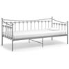 vidaXL Divano letto Struttura letto in metallo grigio 90x200 cm