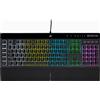 Corsair | Cupola in gomma | K55 RGB PRO | Tastiera da gioco | Tastiera da gioco | Luce LED RGB | Stati Uniti | Cablata | Nera