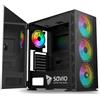 SAVIO PC Case Raptor X1 ARGB Glass/Mesh Black