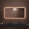 doporro Specchio Bagno LED 140x70 cm Rettangolare Retroilluminato con Interruttore Tattile Dimmerabile 3 Colori Antifog in Vetro Temperato HD, Installazione Orizzontale o Verticale