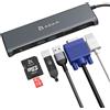 Adam Elements CASA HUB A03 - Adattatore multiplo USB-C 5 in 1 con HDMI 4K e VGA FullHD - Grigio