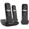 Gigaset Telefono cordless trio dect nero con segreteria telefonica Gigaset AS690ATRIONOIR