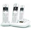 Gigaset Telefono cordless bianco trio dec con segreteria telefonica Gigaset GIGAAS690ATRIOBLANC