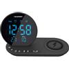 Blaupunkt Radiosveglia Blaupunkt CR85BK con caricatore Qi e radio FM, nero