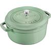 Staub Cocotte Staub, 24 cm | verde salvia | rotonda | in ghisa