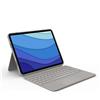 Logitech Combo Touch - Tastiera e custodia folio - con trackpad - retroilluminata - Apple Smart connector - AZERTY - francese - sabbia - per Apple iPad Pro da 11 pollici (1a generazione, 2a generazione, 3a generazione)