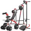 Marbo-Sport Marbo Sport Set MH26_174KG_KIER_G | panca pesi + rack per bilancieri + leg trainer + postazione per lat pull-down + scrivania per curl + barre/piatti peso 113 kg