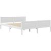 vidaXL Letto in legno massiccio di pino bianco 160x200 cm