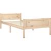 vidaXL Letto in legno massiccio di pino 90x200 cm