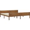 vidaXL Letto in legno massiccio di pino marrone miele 200x200 cm