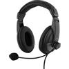 Deltaco Cuffie over-ear DELTACO con controllo del volume, 4 poli 3,5 mm, nere