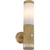 Globo Lighting luce da esterno in acciaio inox effetto legno, 1x E27 LED