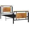 vidaXL Struttura letto in metallo 90x200 cm