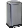 JJA 5five Simply Smart Tretabfalleimer Ariane, Edelstahl, PP-Kunststoff, Silberfarben, 30 Liter, 133683A